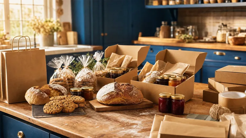Home kitchen counter with packaged breads, cookies and jam jars, New Jersey Cottage Food Permit
